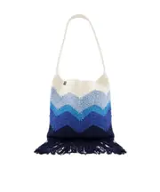 Nannacay Priya Crochet Gradient Tote Bag One size Blue