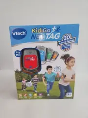 New Vtech Kidi Go Nex tag. 20 Active Games. 2 Double A BATTERIES. NOT INCLUDED.