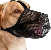 Dog Snout | Soft Mesh Coated with Adjustable Straps | Easy Adjust Poisoned Bait Protection Muzzle for Small, Medium and Large Dogs, Prevent Mor