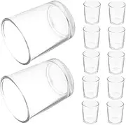 Ciieeo Elegant Mini Glass Cups 12pc Set of Shot Glasses for Church Cocktail Pure Taste