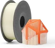 Bambu Lab PVA 3D Printer Filament, Water Soluble 3D Printing Support Filament, Dissolvable Support Material for All PLA & PETG, 1.75mm +/- 0.03mm 3D Print Material with Reusable Spool, 0.5kg Clear