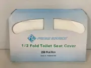 Case of 5000 1/2 Fold Paper Seat Covers by Prime Source.