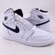 Air Jordan (GS) 1 Retro High OG "YING YANG WHITE" 2016 - Size 4Y - 575441 102 ..