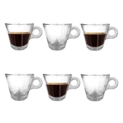 Espresso Cup Borgonovo Italy Tazzina Caffe Conic 80ml Coffee Box OR 6 Saucer
