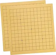FOYTOKI 2Pcs Portable Wooden Go Chessboard Double Sided Go Game Board for Stable Design for Educational Play Travel Chess