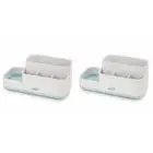 2PK Joseph Joseph EasyStore 24.9cm Bathroom Makeup Caddy Storage Organiser Blue