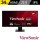 【ViewSonic 優派】VA3456-MHDJ 34型 IPS WQHD 21:9 60Hz 護眼電腦螢幕(內建喇叭/可旋轉/升降腳架/4ms)