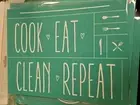 Chalk Couture Transfer/ Stencil- Size B- New Reusable Cook Eat Clean Repeat