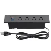 Surge Protector Power Strip with 4 AC Outlets 2 USB-A USB-C Ports 6ft Cord Re...