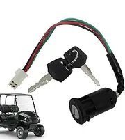 Ignition Key Switches Lock,Waterproof Ignition Key 4 Wire Switches Lock | Replacement Starter Parts Plug Automotive Accessories for Scooter