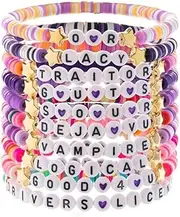 [ZIENVE] 10pcs Olivi Bracelets Merch OR Guts Inspired Friendship Bracelets Concert Outfit Singer Album Bracelet for Women Fans Music Lovers Gifts
