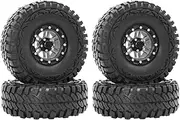 4PCS 1.9 Inch Beadlock Wheel Rim Tires for 1/10 RC Rock Crawler Axial SCX10 90035 90022 90046 D90 D110-4