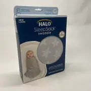 Disney Baby HALO SleepSack Swaddle 100% Cotton Confetti Mickey Grey 3-6 Months