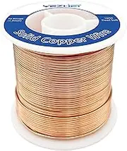 YEZHET 99.9% Solid Bare Copper Wire(16 Gauge(1.3MM, 16 OZ, 130Ft), Dead Soft Strong and Flexible, Copper Wire for Crafts/Jewelry Making/Electroculture Gardening