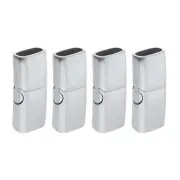 8mmx4mm Flat Leather Clasps, 4Pcs Bracelet Clasps, Silver