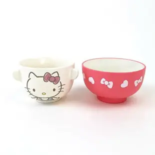 【震撼精品百貨】凱蒂貓_Hello Kitty~日本SANRIO三麗鷗 KITTY日式和風迷你陶瓷飯湯碗組*27398