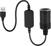 USB to Cigarette Lighter Adapter 12v to 5v Car Socket Extension Male to Female Converter Cable Power Cable Cars Charger for Dash Cam, Driving Recorder, GPS & Car Purifier, E-Dog