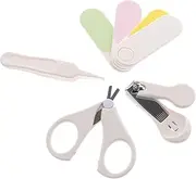 UPKOCH 1 Set Grooming Kit Nail Clipper Set with Scissors Tweezers Nail File for Newborn Care Safe and Durable Tools for Easy Manicure