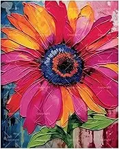 TAOPAOLAB Floral Paint by Numbers Kit for Adults - DIY Colorful Sunflower Close-Up Painting on Canvas 16x20 Inches, Acrylic Paint Set, Suitable for Beginners, Art for Home Decoration or Gifts
