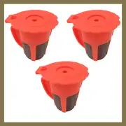 3 Keurig 2.0 Orange K Carafe Reusable Refillable K-Cups Coffee Filter