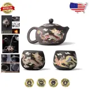 Unique Yixing Color-Changing Teapot + 2 Cups: A Cultural Tea Ceremony Experience