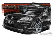 HOLDEN VE II SS UTE PHANTOM A3 FRAMED PRINT (HC456)