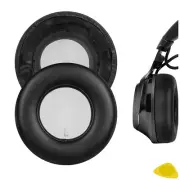 Geekria Protein Leather Ear Pads for JBL Club 700BT Headphones (Black)