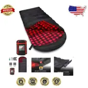 Ultra-Comfortable 90"x36" Sleeping Bag with Mummy Hood for Cold Weather Campers