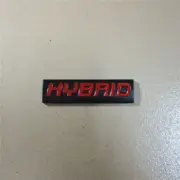 1x Red Matte Black HYBRID Metal Badge Emblem Sticker Decal Turbo Engine 3D Motor (for: Renault)