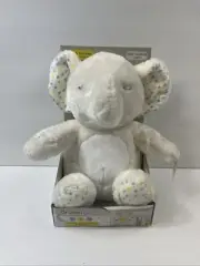 Dreamgro Light & Lullaby Baby Toddler Sleep Soother White Elephant Plush Toy