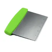 2Pcs Stainless Steel Plastic Dough Cutter Cake Bread Pizza Scraper Kitchen Cooking Tools Baking Scrapers GREEN COLOR