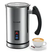 [US Direct] ECOWELL Milk Frother, Coffee Frother Electric, Automatic Hot and Cold Foam Frother, Stainless Steel Milk Ste