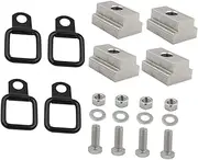 KICHOUSE 1 Set T-Slot D-Ring Hook D Ring Tie Down D Ring Picture Hangers Bracket Cotter Reusable Key Zip Fastener Truck Bed Tie Accessories Bolt Chime Trucks Tie Down Anchors D-Rings Steel