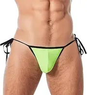 [Panegy] Men's Side Tie Swim Briefs Low Rise Thong Swimsuit Underwear Bikini Swimwear No Pads