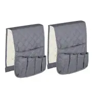 2 Pack Non-Slip Couch Sofa Chair Armrest Organizer 5 Pockets Armchair Caddy S...