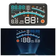 OBD2 HUD Gauge Head Up Car Digital Display Speedometer Turbo RPM Alarm Temp 5.5" (for: Fiat)