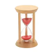 1Pcs 25 Minutes Sand Timer, Wooden Sand Watch for Home, Red