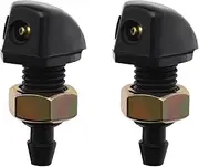 SING F LTD 2pcs Car Front Windshield Wiper Washer Nozzles Windscreen Washer Wiper Spray Jet 10mm Universal Car Front Window Washer Nozzles