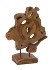 Teak Wood Abstract Handmade Decorative Sculpture Live Edge Home Decor Statue,...
