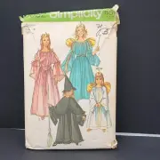 Vintage Simplicity Girls Costumes Dresses 9052 Sewing Pattern Size Med 6-8