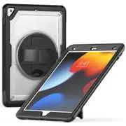 MCC Shockproof iPad 10.2" 2020 8th Gen Clear Back Rotate Hand Strap Case Cover Apple