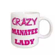 3dRose Crazy Manatee Lady Mug