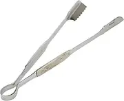 D'Avila Accessories - BBQ Tongs in Stainless Steel 420 with Fossilized Bone Handle - Handcrafted