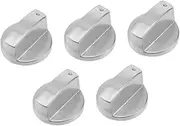 PERSELOSO 5Pcs Gas Stove Replacement Knobs Stylish Alloy Burner Control Knobs for Easy Operation Compatible with Cooktops Safe and Smooth Edges for Comfortable Use