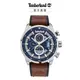 Timberland 男款 CALLAHAN系列 多功能日期窗錶 皮帶-藍/棕46mm(TDWGF2102602)