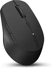 RAPOO M300 Quite Wireless Mouse, Bluetooth Mouse for Laptop 2-in-1(Bluetooth 5.0+2.4Ghz) Computer Mouse, Portable Ergonomic PC Mouse Wireless with USB Receiver, Compatible with MacBook Chromebook