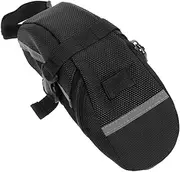 GANAZONO Bike Saddle Bag Canvas Cycling Tail Pouch for Mountain Bikes Quick Release Design with Expandable Storage Space for Essentials Compact Lightweight Saddle Seat