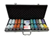 500ct. Monte Carlo Poker Club 14g Clay Chip Set W/Case