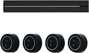 Multifunctional Rail Socket, 8000w Removable Rail, Flexible Design, With Led Light Universal Slide Rail, 60Cm Track, With 4 5-Hole Adapters, For Home, Restaurant And Office,Black