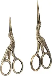 Two Sizes Sewing Scissors Retro Bronze Crane Shape Scissors Dressmaker Shears for Sewing Embroidery Craft DIY